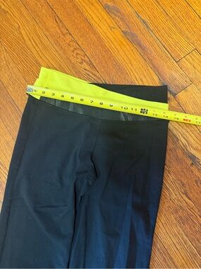 lululemon athletica Black Leggings with Neon Yellow Waistband